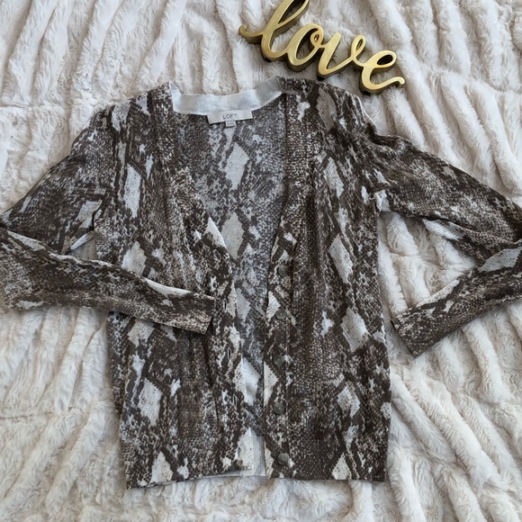 LOFT super soft python print cardigan - Picture 5 of 5